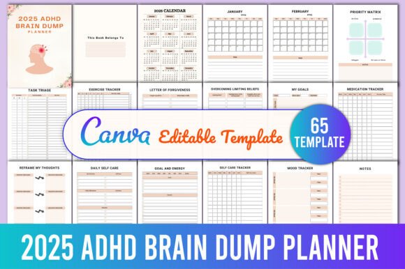 2025 ADHD Brain Dump Planner