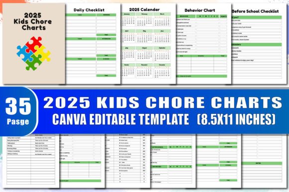 2025 Kids Chore Charts