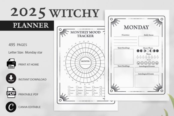 2025 Witchy Planner Daily, Weekly: A Magical Tool for Organizing Your Year
