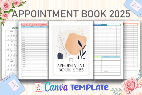Appointment Book 2025 with 15-Minute