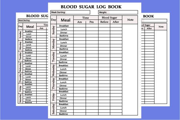 Blood Sugar Log Book Tracker KDP