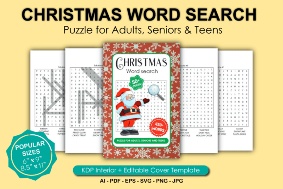 Christmas Word Search Puzzle for Adults
