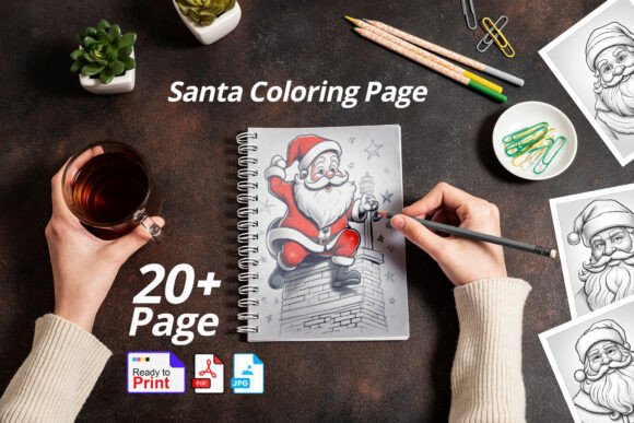 Coloring Page Santa Coloring Page: A Festive Way to Celebrate the Holidays