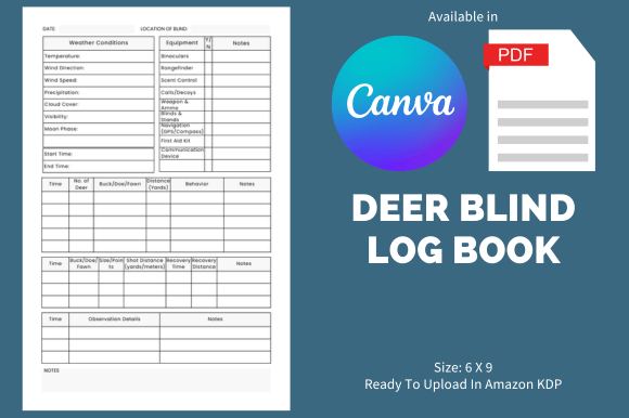 Deer Blind Log Book - KDP Template
