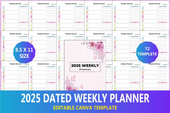 Editable 2025 Dated Weekly Planner: A Comprehensive Tool for Organized Living