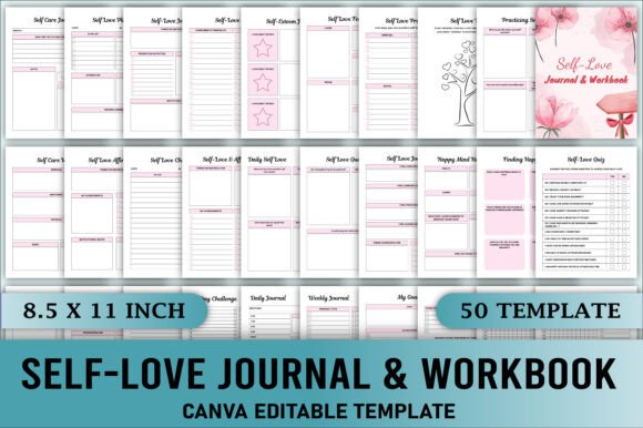 Editable Self-Love Journal Workbook