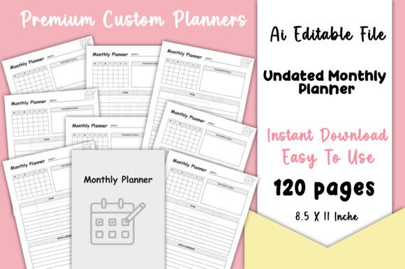 Editable Undated Monthly Planner KDP: A Versatile Tool for Organizational Needs