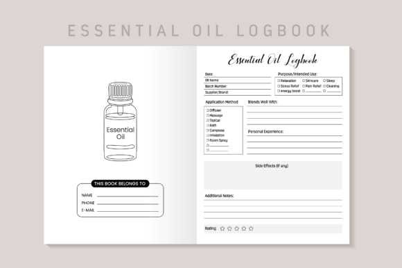 Essential Oil Logbook KDP Interior: A Practical Tool for Your Business