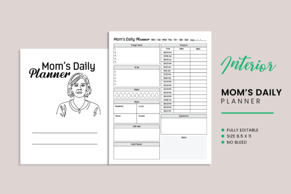 Moms Daily Planner KDP Interior