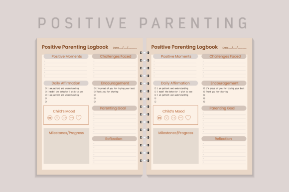 Positive Parenting Logbook KDP Interior: A Practical Tool for Modern Parents