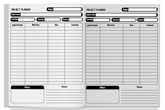 Project Planner Notebook Interior: A Must-Have for Efficient Workflow