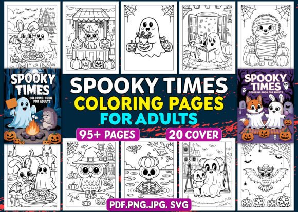 Spooky Times Coloring Book for Adults: A Creative Escape into the Macabre
