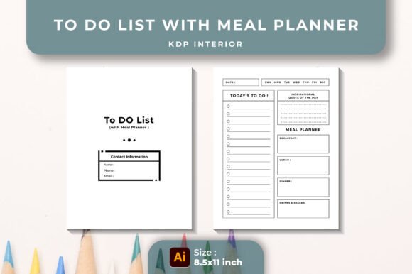 To Do List - Meal Planner KDP Interior: A Practical Tool for Organization and Efficiency